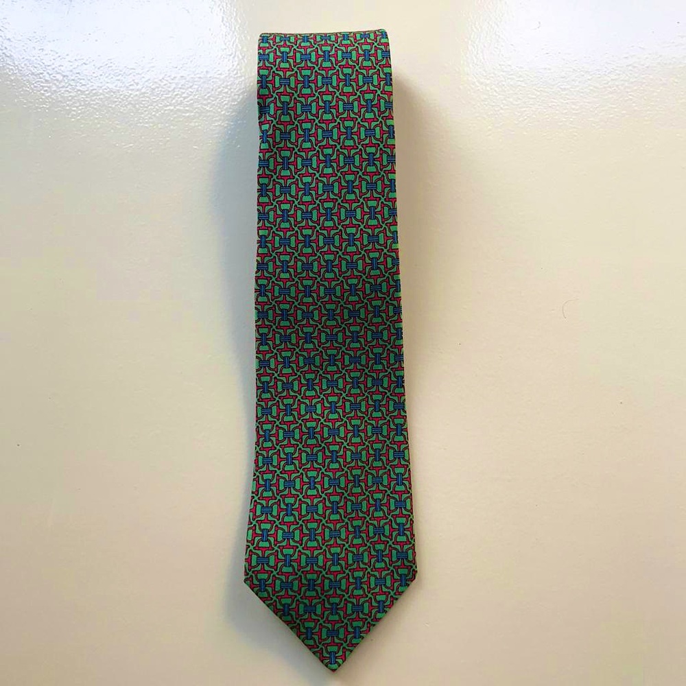 Hermes Vintage Horse-bit Motif Silk Necktie